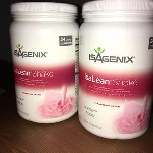 Isagenix Strawberry & Cream shakes. Two sealed.